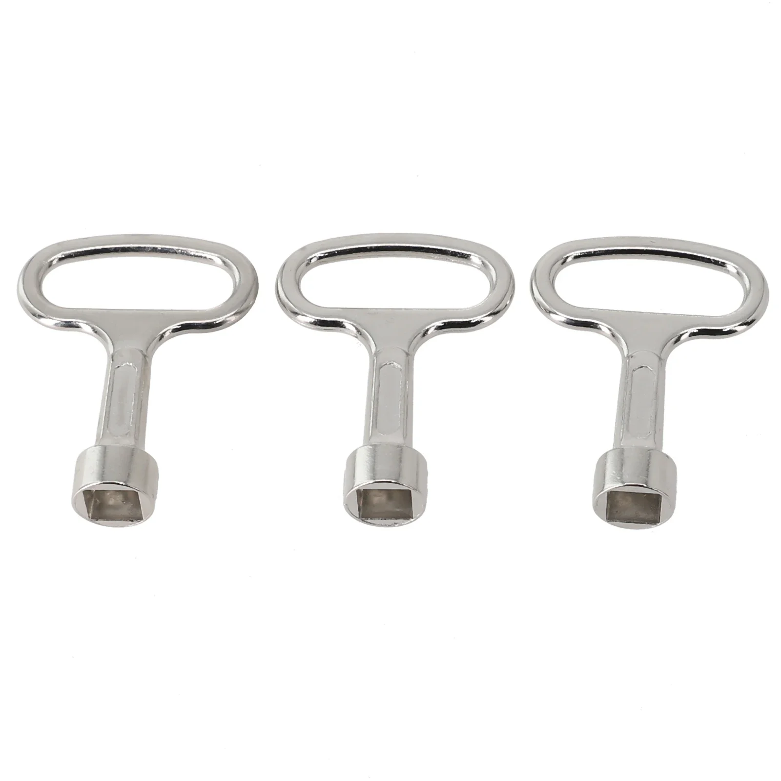 3Pcs Square Key Plumbing Hole Faucet Key Water Valve Tap Square Socket Stainless Steel Lock Wrench Silver 8x8mm Square Wrenches