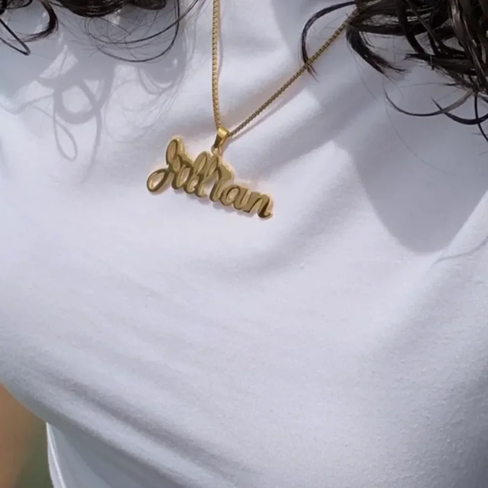 Personalised Gold Name Necklace with Box Chain Custom Name Necklace Handmade Jewelry Personalised Birthday Gift for Her Mom