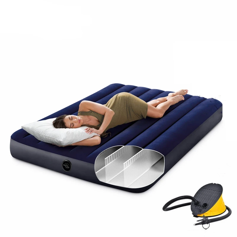 Double Sleeping Air Bed Inflatable Mat Outdoor Camping Mattress Adult Couple Light Portable Tent Moisture-Proof Beds New