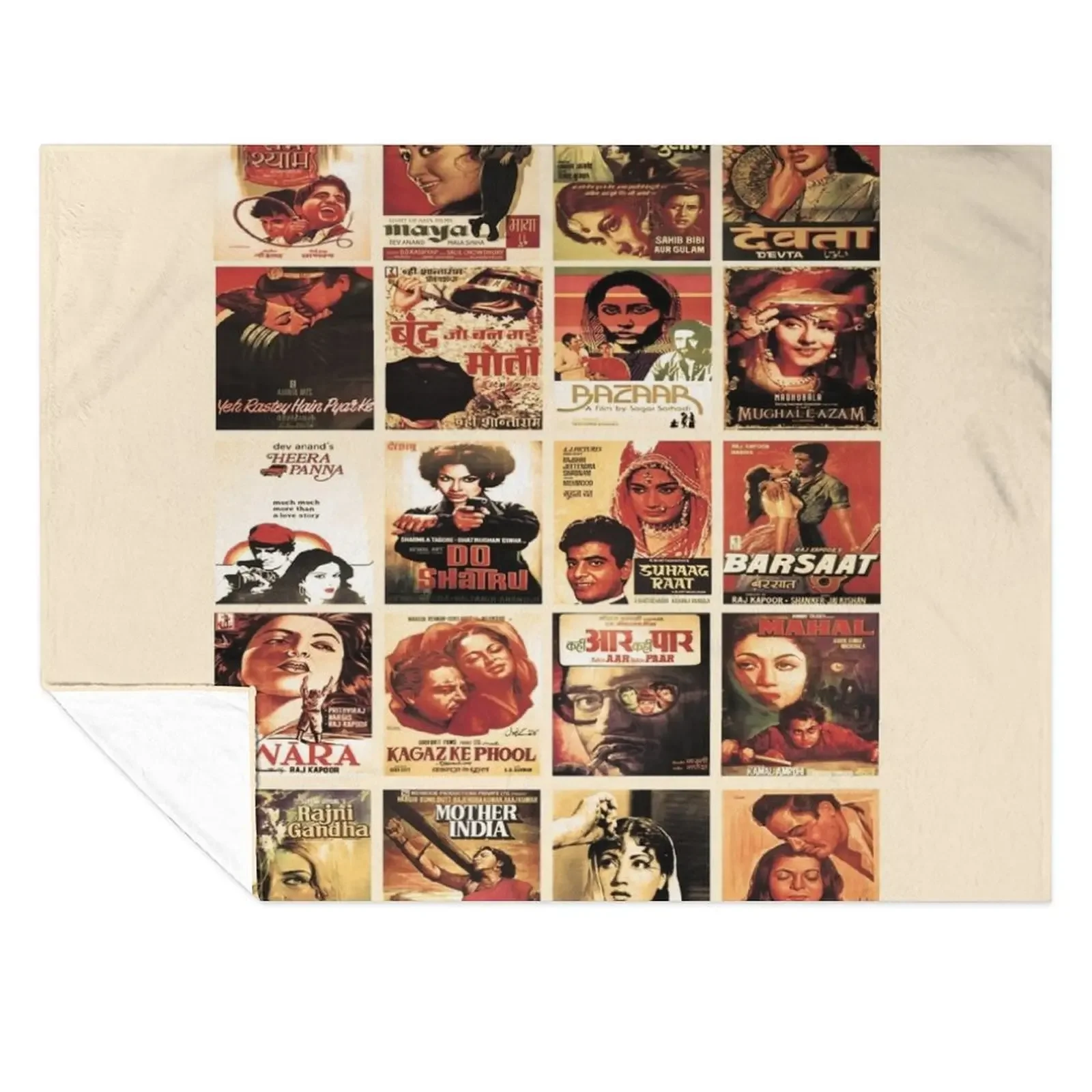 

Old Movies Bollywood Poster Throw Blanket for winter Nap Weighted for sofa Blankets