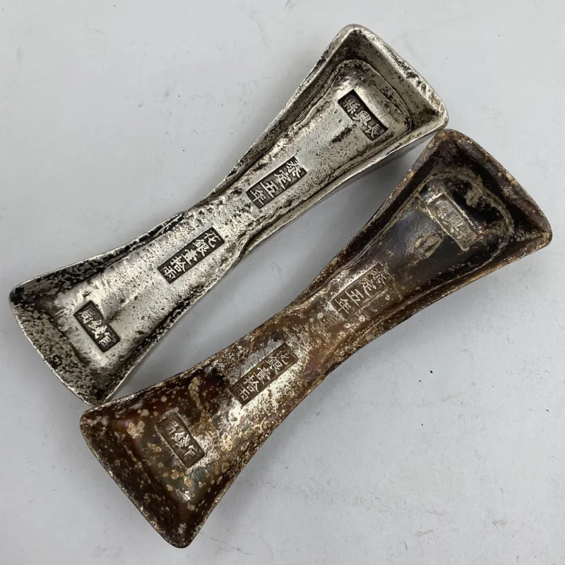 

Antique Plated Five-Year Bar Silver Ingot Craft Ornament