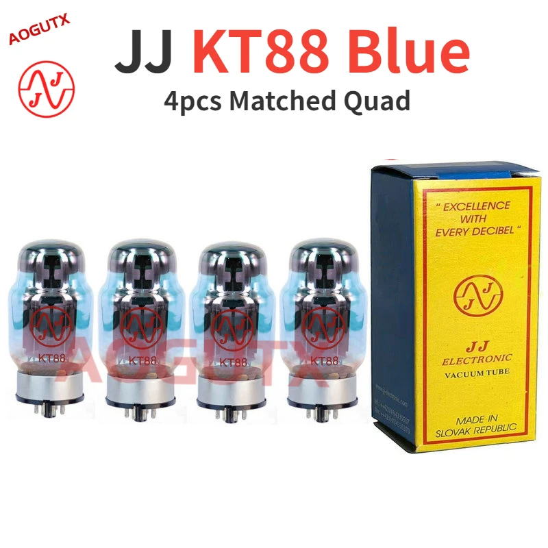 JJ หลอดสุญญากาศสีฟ้า KT88แทนที่6550 Kt120 KT66สำหรับ HIFI วาล์วเสียงชุดท่อเครื่องขยายเสียงอิเล็กทรอนิกส์ DIY จับคู่ Quad aogutx