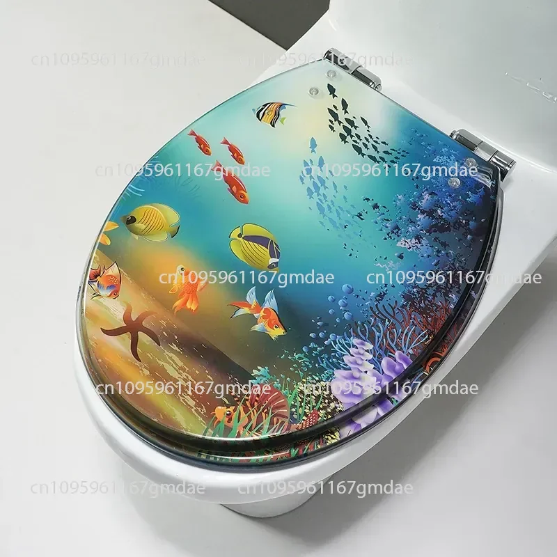 Toilet Cover Household Universal Toilet Cover Thickened Old-fashioned  Seat Resin Cushion Quick Removal Silent Toilet