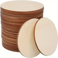 50 Natural Wooden Circles 10cm Diameter for Crafts DIY Projects Smooth Edges Ready to Use