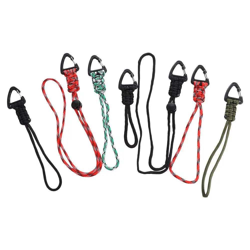 

Cord Carabiner Outdoor Camping Anti-Loss Wrist Rope Backpack Key Ring Hand-Woven Starp Woven Paracord Keychain Nylon Lanyard