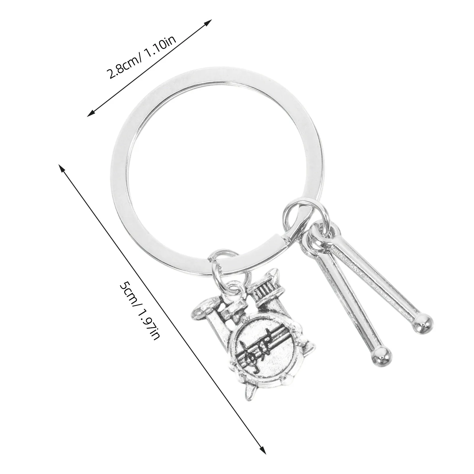 12Pcs Mini Drum Set Alloy Keychain Music Instrument Drummer Gift Music Teacher Band Member Party Favor Percussion Charm