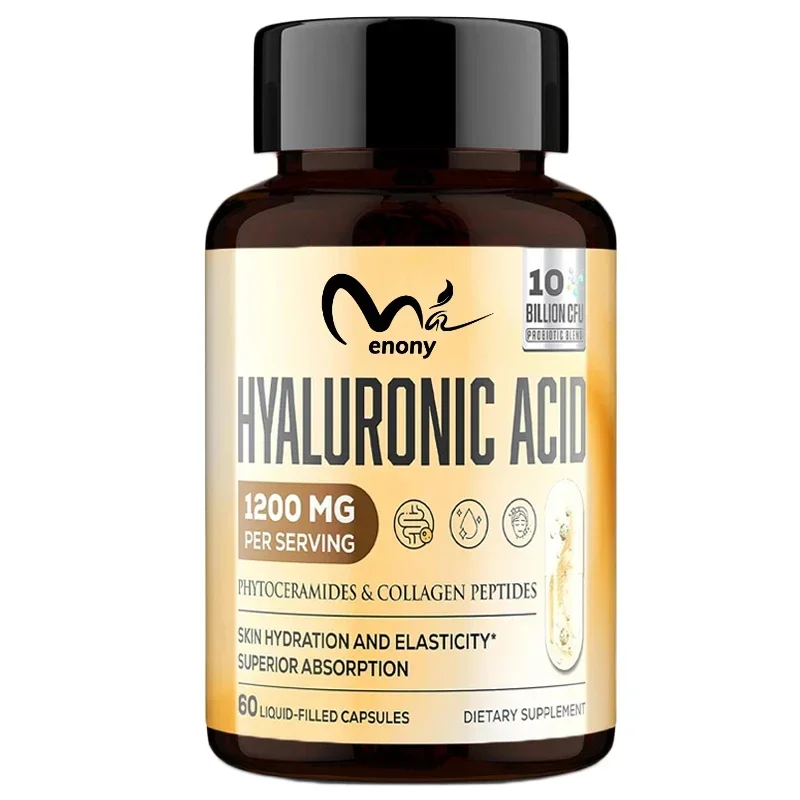

19 in 1 Hyaluronic Acid Supplement Capsule 1200mg with Collagen Peptide Vitamin C Plant Ceramide & Probiotic Mixture for Skin &