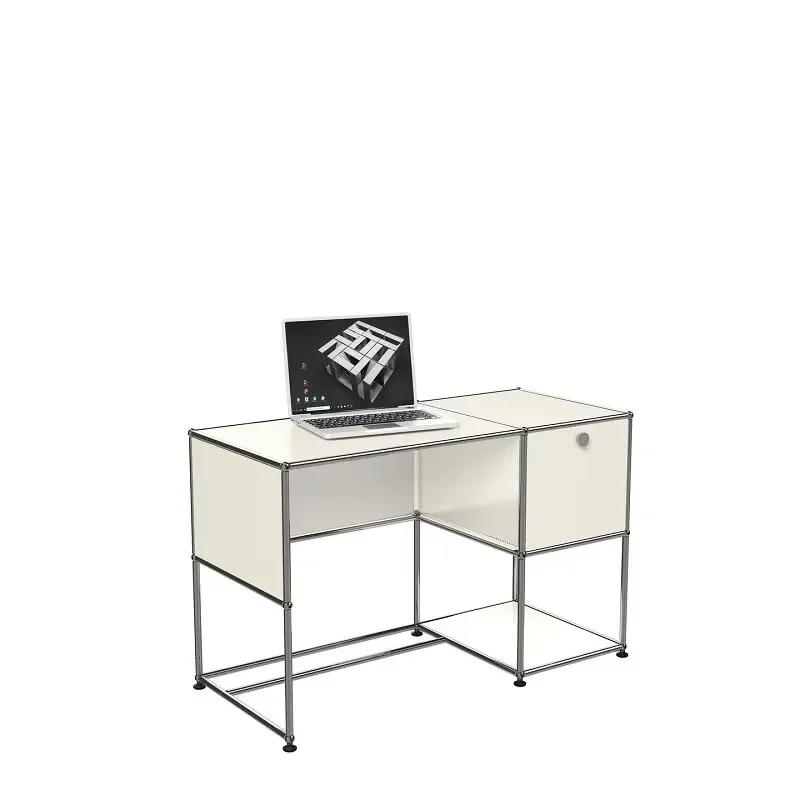 Modular Cabinet System Bedroom Desk Computer Workstation Simple Modern Stainless Steel Storage Units Hotel Home Furniture