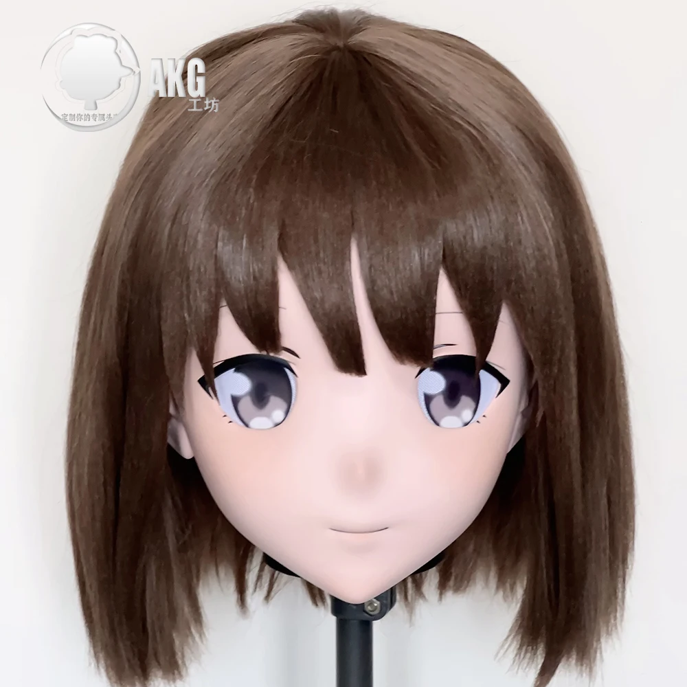 

(AL245) Customize Character Crossdress Female/Girl Resin Half/Full Head With Lock Cosplay Japanese Anime Game Role Kigurumi Mask