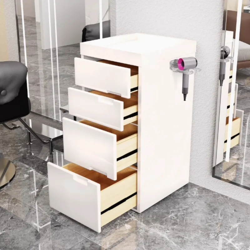 

Nordic High-end Barbershop Salon Trolley Modern Beauty Salon Tool Storage Cabinet Hairstylist-specific Salon Furniture FYST