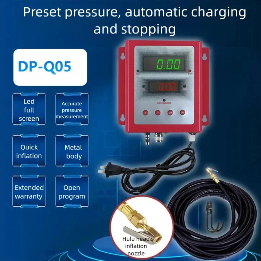 Car Diecast Electric Air Pump 110V-220V High-precision Fully Automatic Inflator For Car Tires 45W Waterproof And Rust Proof