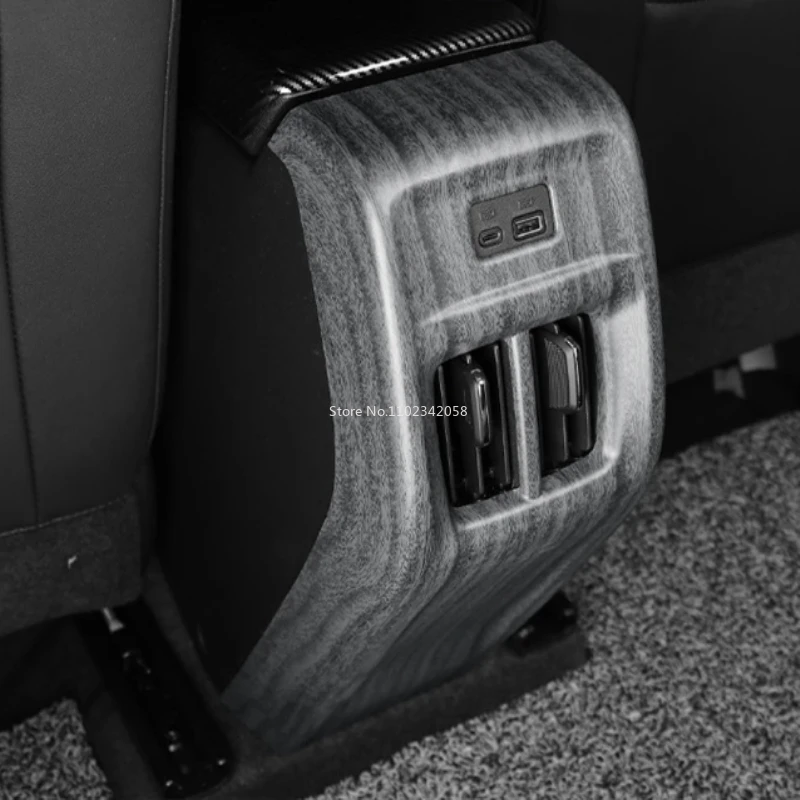 For Chevrolet Trax 2023 2024 ABS Peach Wood Interior Car Air Condition Outlet Console Gear Shift Head Window Lift Trim Panel