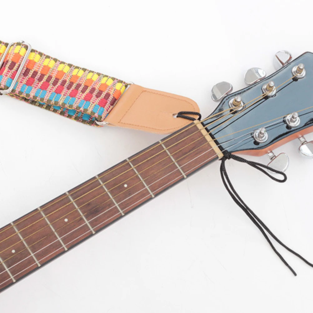 

Guitar Strap Durable Belt Bohemian Supply Cotton Holding Guitarists Present High Density Buckle Anti Wear Acoustic Electric Bass