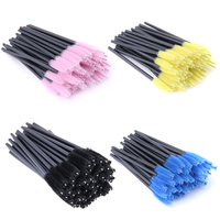 100/50Pcs Eye lashes Brushes Eyebrow brush Makeup Tools Mascara Wands Applicator Spoolers Eyelash Brush Maquiagem