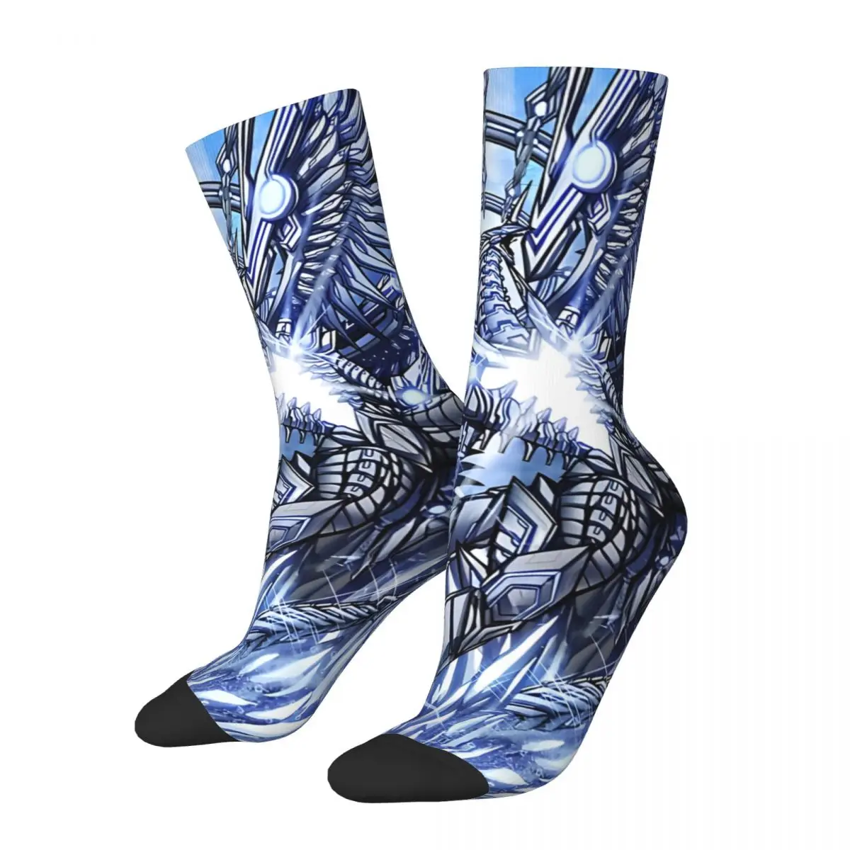 Vintage Blue Eyes Cosmic Burst Dragon Men's compression Socks Unisex Street Style Pattern Printed Novelty Crew Sock