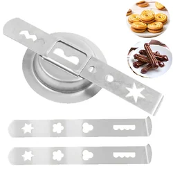 2Pc Stainless Steel Cookie Press Attachment DIY Cookie Cake Mold Parts Kitchen Baking Pastry Accessories for Size 5 Meat Grinder