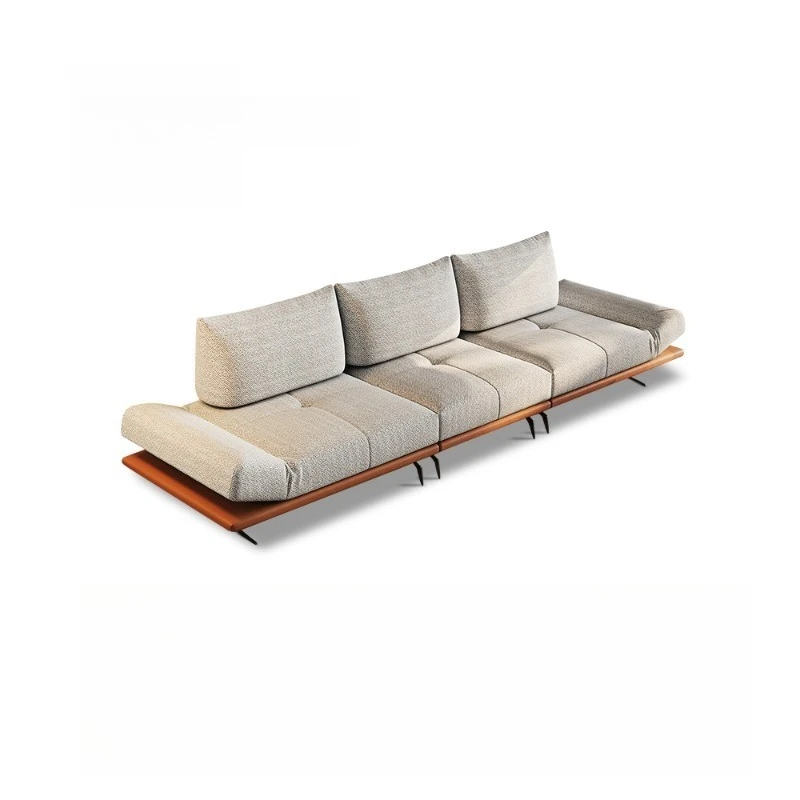 

Dynamic Island Sofa Italian Minimalist Multifunctional Cotton and Linen Large Flat Floor Villa Living Room