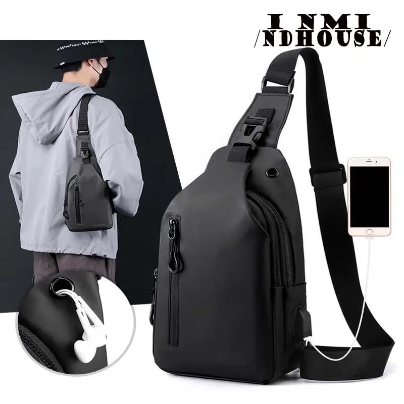 

inmindhouse Chest Bag Fashion New Solid Color Men Chest Bag Outdoor Casual Fashion One Shoulder Crossbody Bag
