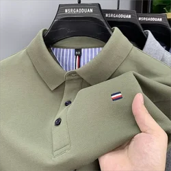 Men's pure cotton short sleeved polo shirt summer lapel Paul T-shirt casual men's T-shirt half sleeved