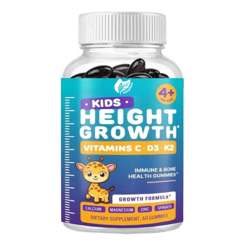 

Children's Height Growth Gummies - Adolescent Height Growth Supplements - Containing Calcium, Vitamin D C、K2、 Magnesium and Zinc