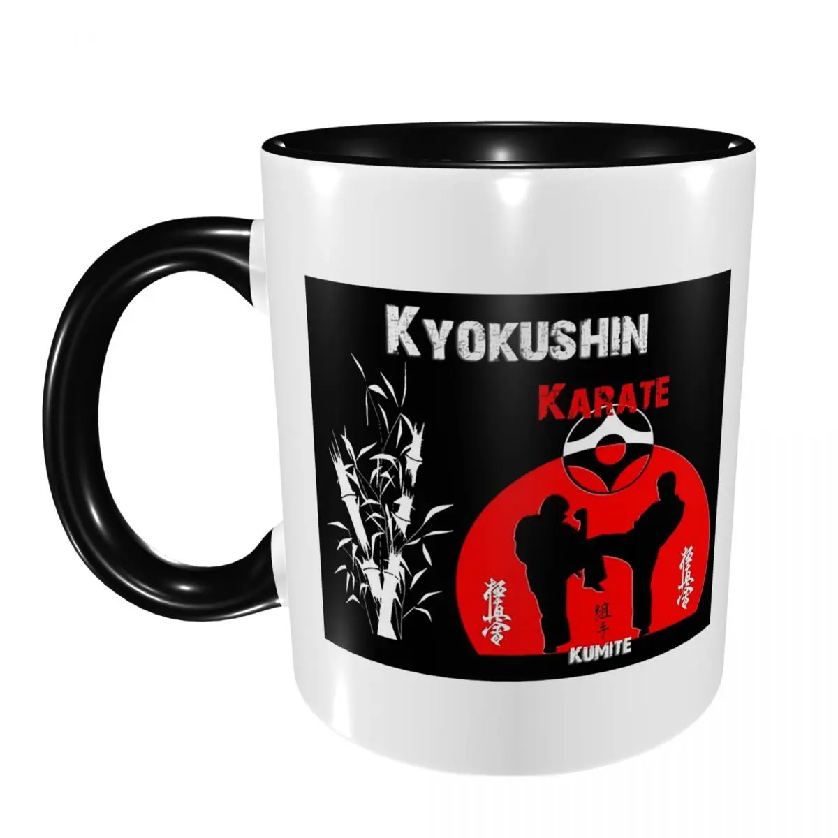 Kyokushi Karate Kumite Scene Mug Funny Ceramic Coffee Cups Tea Mugs Milk Cup Drinkware Gift for Woman Man