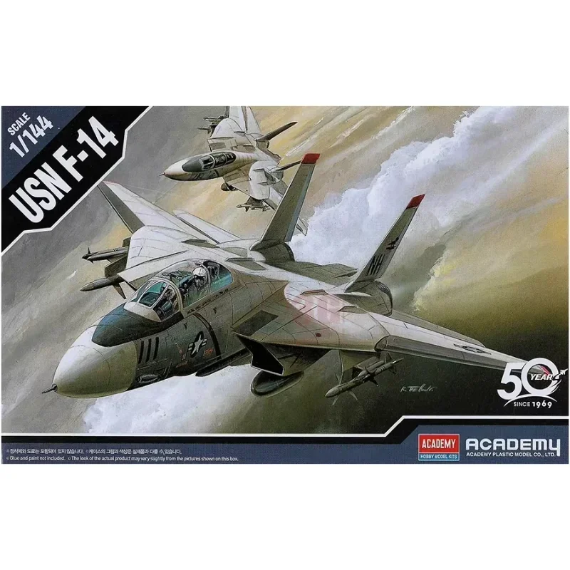 

Модель Академии 12608 1/14 F-14 Tomcat, сборка истребителя, масштаб, игрушки «сделай сам», комплект модели