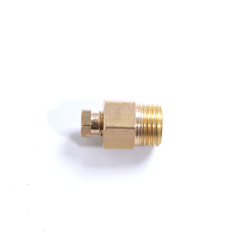 PD Straight Through Compression Tube Compression Fittings 4 6 8mm OD Pipe Fittings Machine Tool Lubricating Brass Oil Fittings