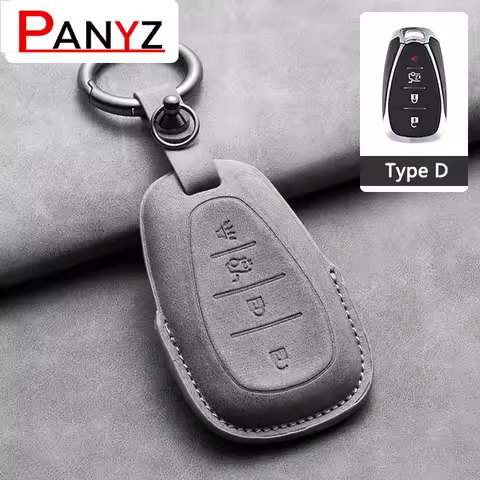 For Chevrolet Chevy Malibu Camaro Cruze Traverse Spark Equinox Sonic Volt Leather Car Remote Key Case Keychain Auto Accessories