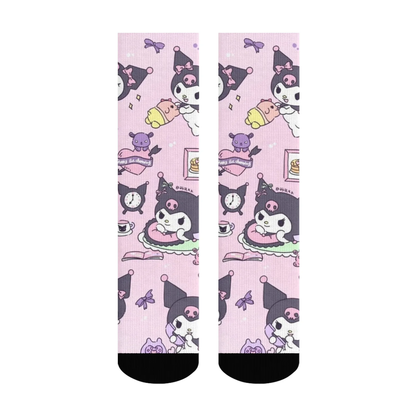 

1 Pair Cute Vivid Kuromi Cartoon Crew Socks - High - Quality, Comfortable & Stylish - Perfect for Anime Fans & Daily Wear