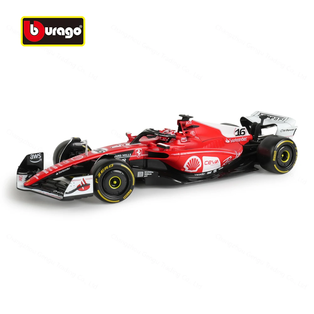 Bburago 1:18 Ferrari 2023 SF23 F1-75 SF21 SF1000 #16 #55 F1 Racing Formula Car Static Simulation Diecast Alloy Model Car