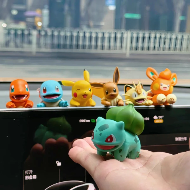 Pokemon Party Series Blind Box Pikachu Vehicle Ornaments Table Decoration Anime Eevee Mewtwo Surprise Box Peripheral Gifts Toy
