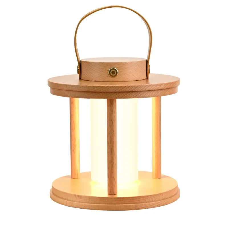 

Creative solid wood lantern night light