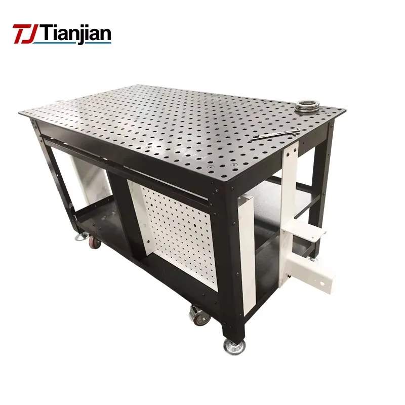 

2D Welding Table with Under-Shelf and Tool Drawer Multifunction Workbench for Welding Repair and Organized Storage