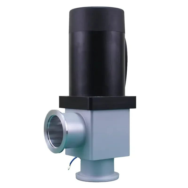 KF High Vacuum Manual Electromagnetic Angle Valve with 40mm Port Size and Normal Temperature for Media Applications