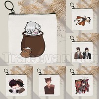 Retro Bungou Stray Dogs Kenji Naomi Ranpo Dazai Chuuya Bunny Himiko Cute Anime Gifts Canvas Coin Purse Key Case Bag Wallet Pouch