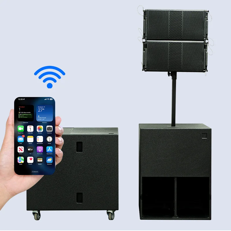 Hanging Stage Powered Line Array Speaker Sound System Audio Set 10 Inch Column Outdoor Professional Active Line Array Speakers