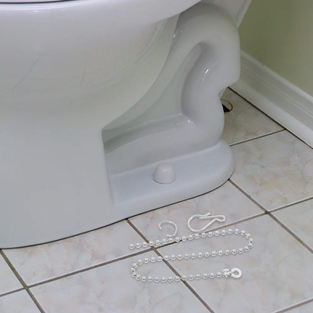 

2 Pcs Flap Chain Toilet Maintenance Solution Replacement Handle for Flapper Drain Hook Stainless Steel Supply