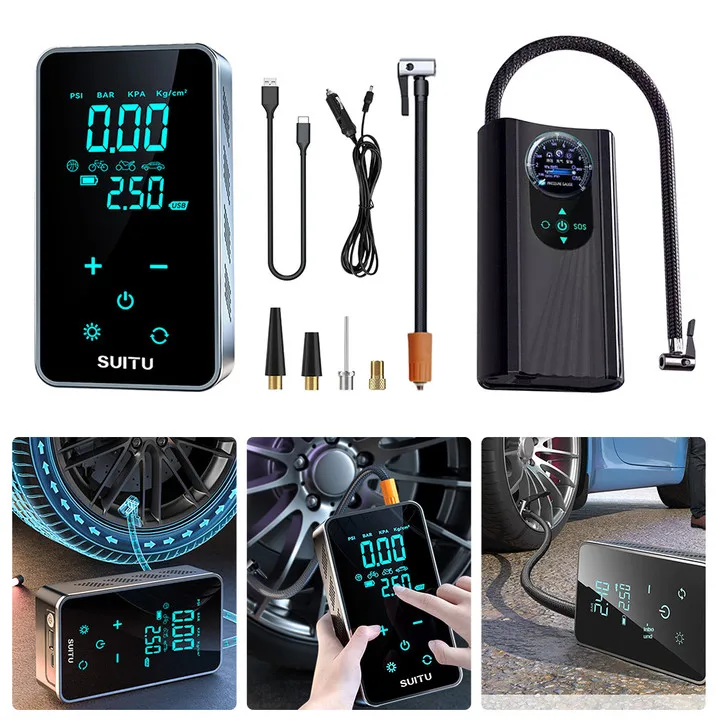 Mini Car Air Compressor 12V 150PSI Portable Car Tire Inflator Smart Digital Inflatable Pump For Car Bicycle Boat Air Pump