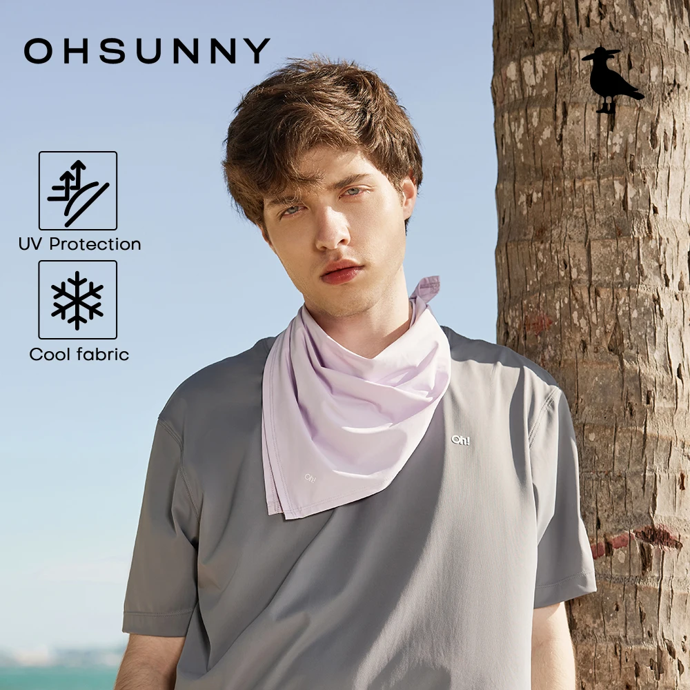 

OhSunny Summer Cool Feeling Headscarf Versatile Bandanas for Hiking & Camping Face Cover Lightweight Breathable Kerchief Unisex