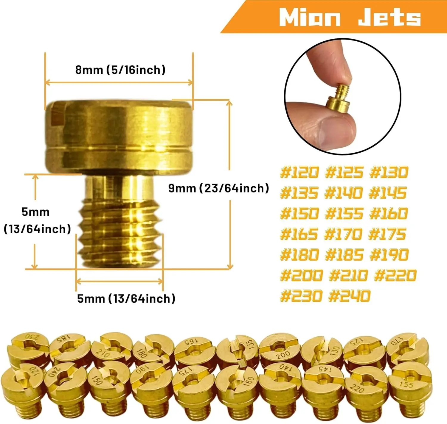 

30 Pcs Carburetor Main Jet and Pilot Slow Jet Kit for Mikuni Large Round N100.604 & VM28/486