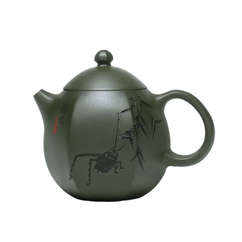 

230ml Traditional Zisha Filter Tea Kettle Classic Yixing Purple Clay Tea Pot Raw Ore Green Mud Dragon Egg Teapot Tea Sets Gifts