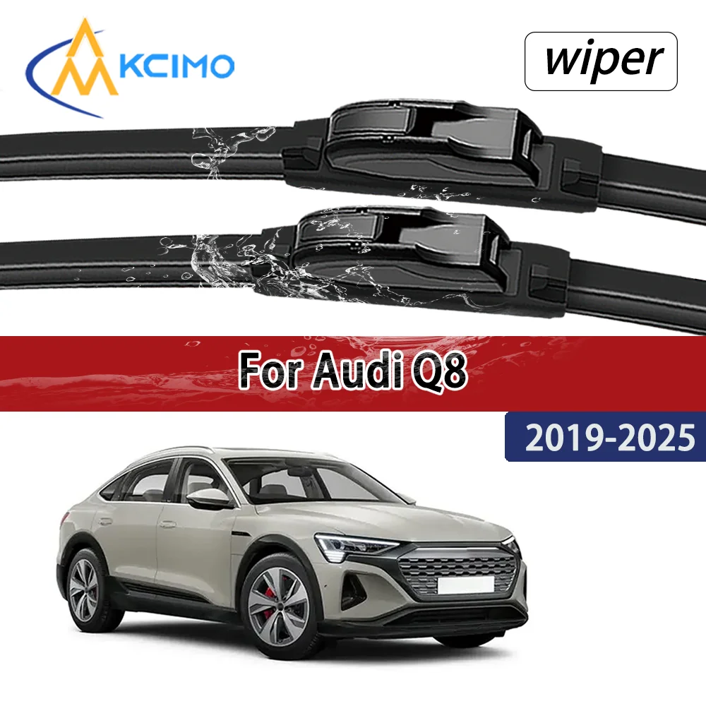 Für Audi Q8 2019-2025 2020 2021 2022 2023 Kompatible Langlebige Geräuscharme Vordere Wischerblätter Auto Windschutzscheibe Auto Fenster Zubehör