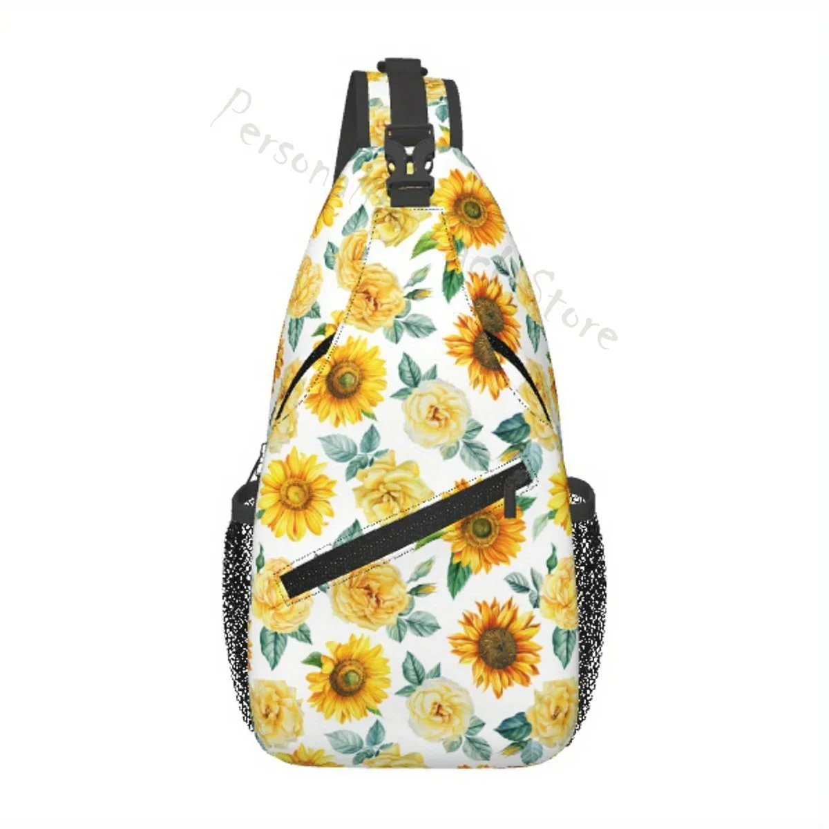 Mochila de hombro cruzada con cuerda de girasol, bolsa de viaje para senderismo, 1 unidad