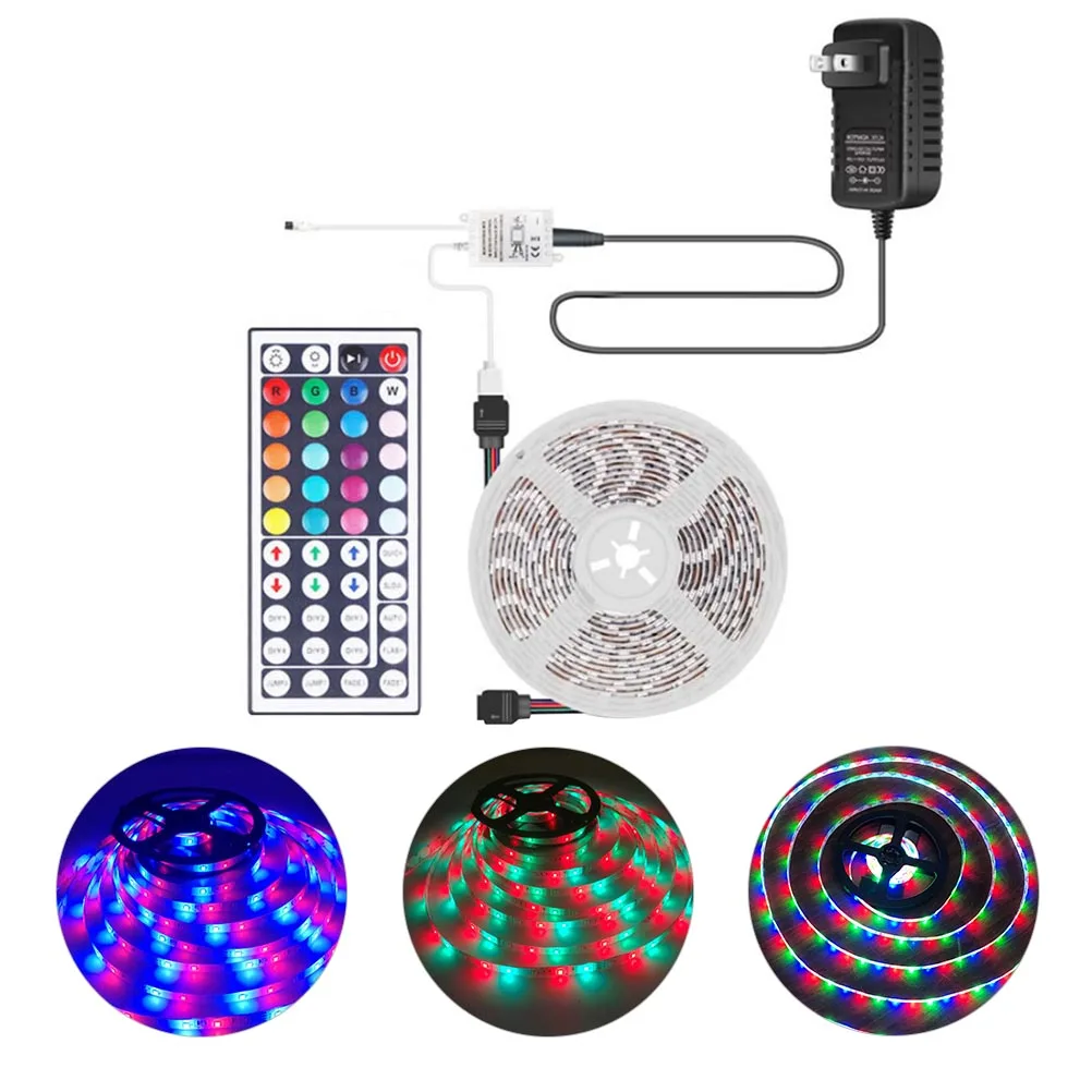 

RGB Strip Light 3528 Waterproof LED Decorative String Lights Remote Control 16 Colors 4 Modes Eco Friendly Reusable