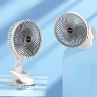Multifunctional Portable Desktop Clip Fan Summer 1200mAh Cordless Handheld Fan 3 Speed Silent Personal Fan Ventilator Cooler