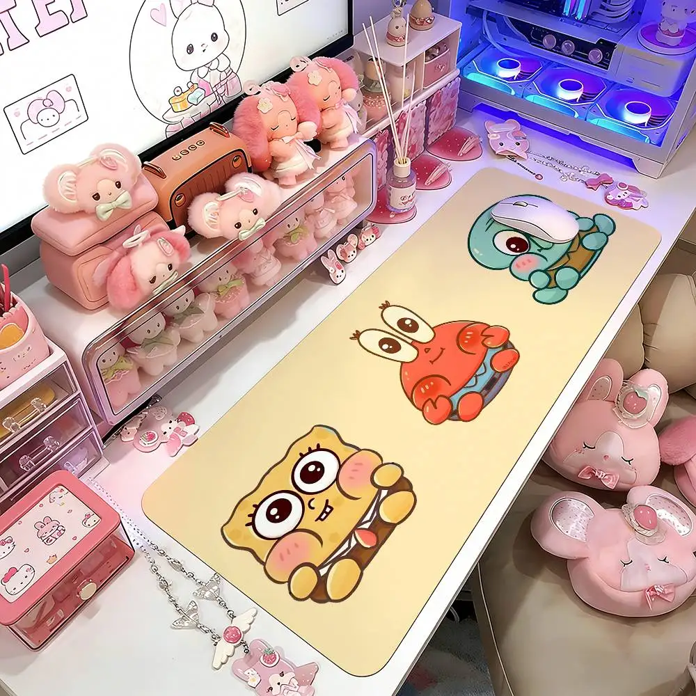 

Коврик для мыши S-SpongeBob, игровой коврик для стола, коврик для мыши Sakura, аниме-коврик для офиса, коврик для геймеров, коврик для клавиатуры, компьютерный коврик для стола