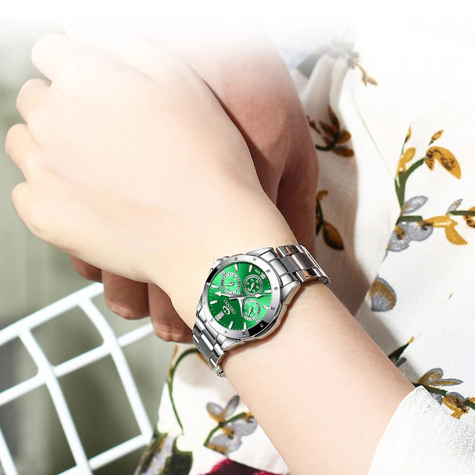 2PCS Couple Watches Original CHENXI Fashion Stainless Steel Band Men Women Analog Quartz Wristwatch Set Couples Gifts