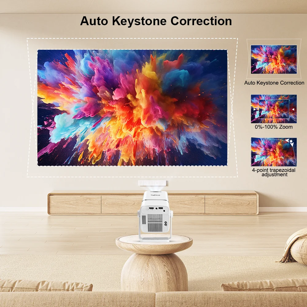 Full HD 1080P TD80W Мини-проектор Android 13 WiFi-проектор 4K Умный домашний кинотеатр Кино Открытый TD80 Портативный поворотный проектор