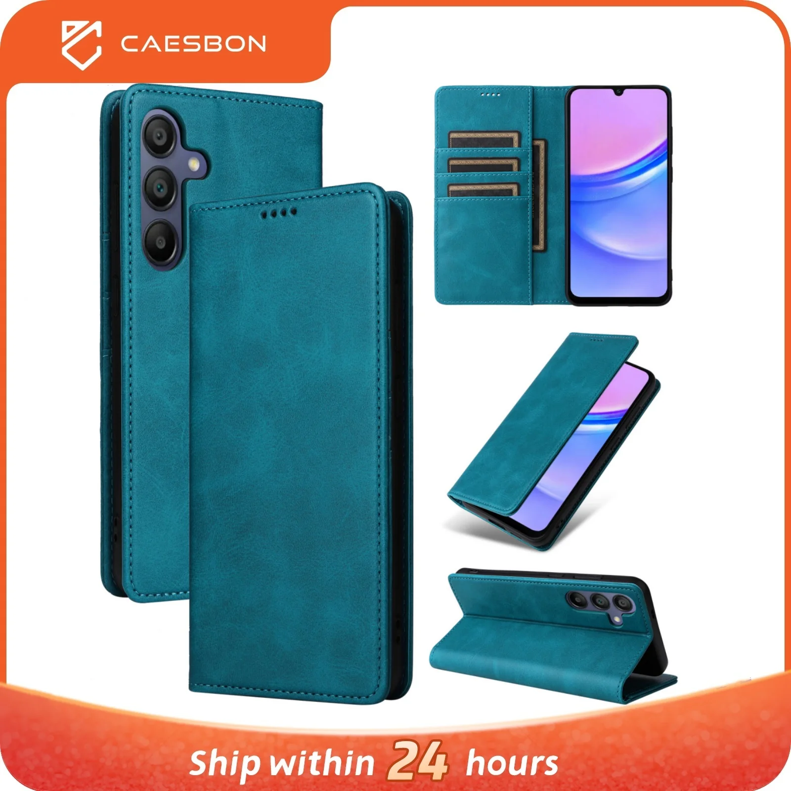 CAESBON หนังโทรศัพท์กรณีกระเป๋าสตางค์สําหรับ Samsung Galaxy A16 A06 5G ป้องกันฝาครอบ A16 A06 การ์ดผู้ถือ 006