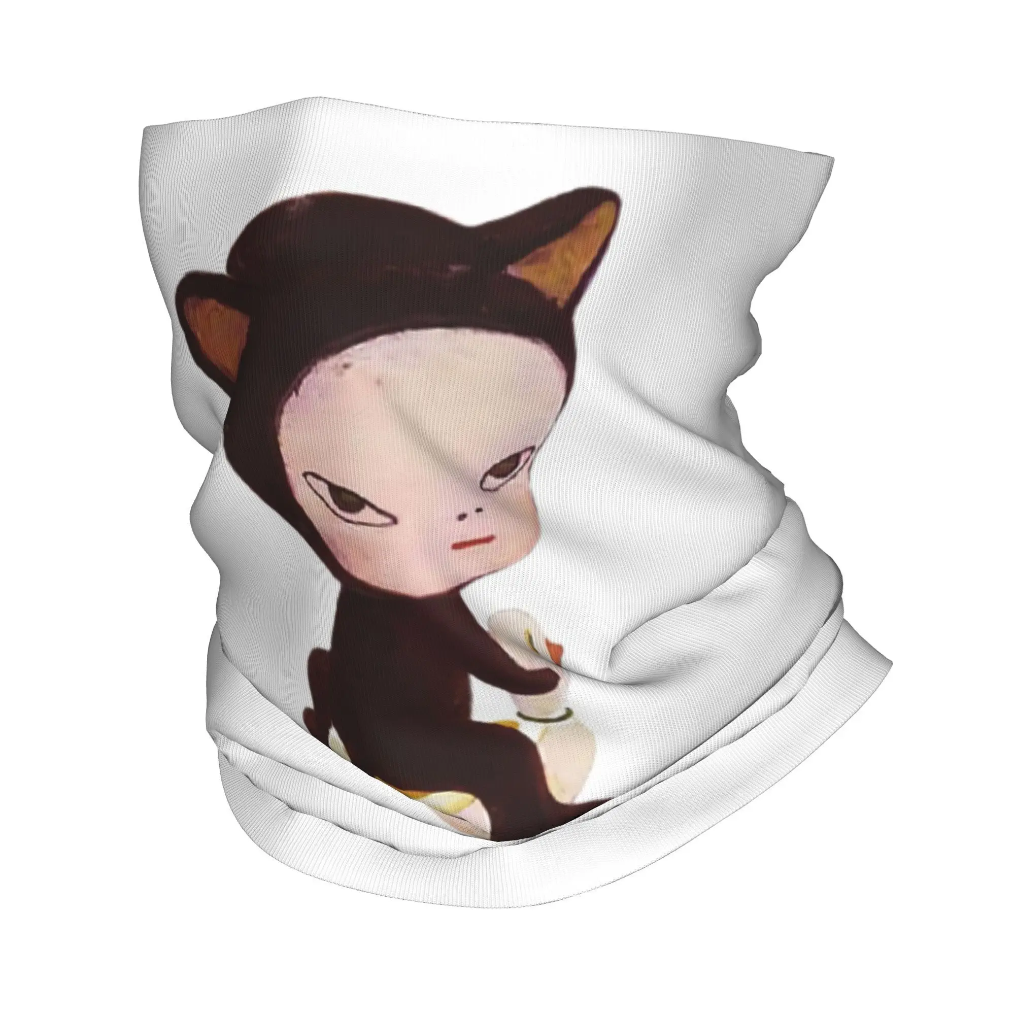 Yoshitomo نارا باندانا غطاء الرقبة المطبوعة التفاف وشاح متعدد الوظائف أغطية الرأس ركوب الخيل للجنسين الكبار كل موسم